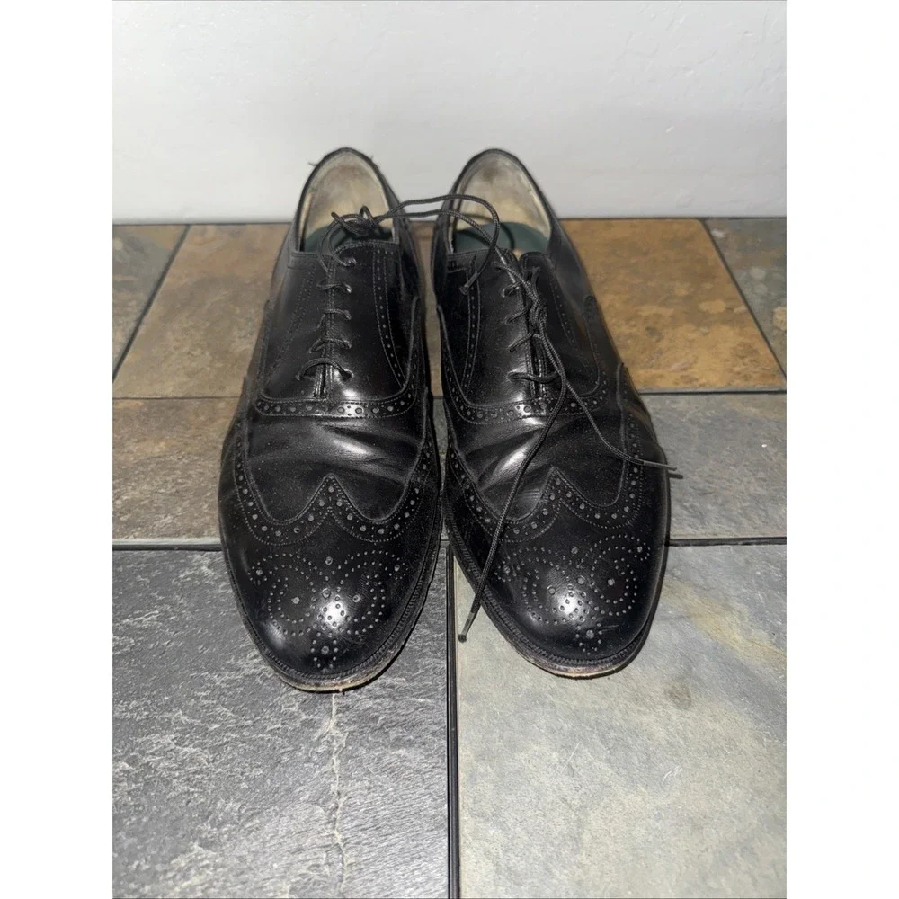 Florsheim Men's Black Leather Wingtip Brogue Lace-Up Oxford Dress Shoes 11D